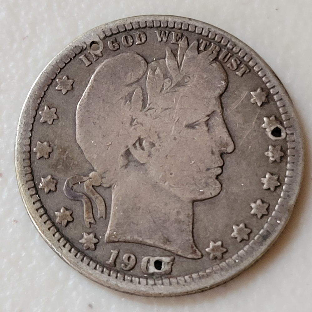1907 Barber Head Love Token - "H"